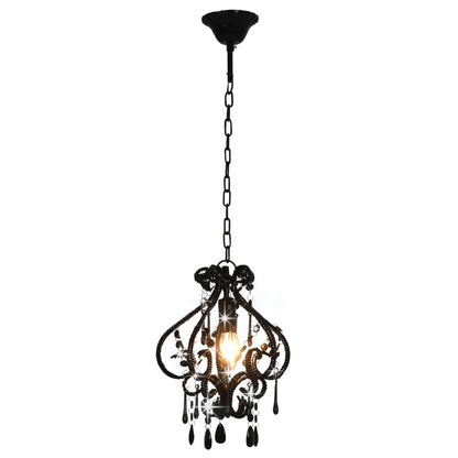 Lampadario con Perle Nero Rotondo E14 - homemem39