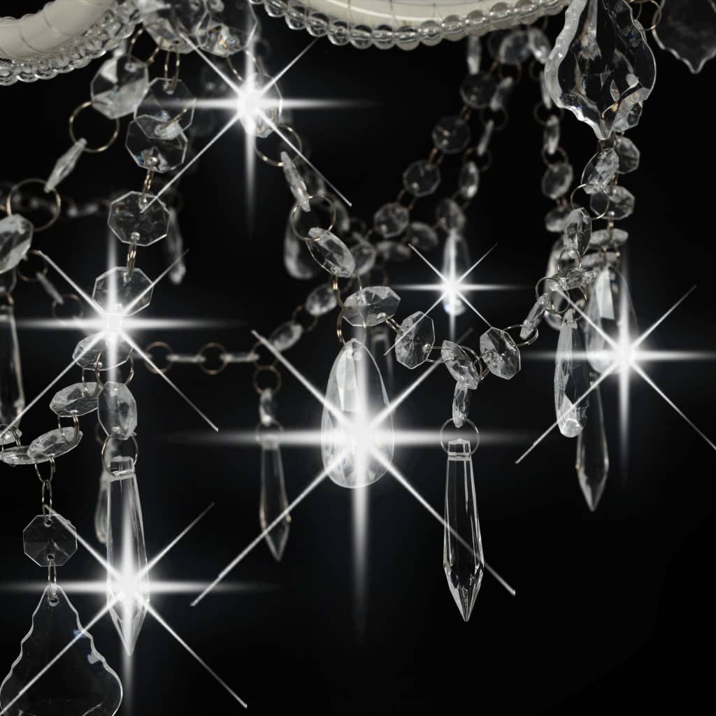 Candelabro a 2 Livelli Bianco 15 Lampadine E14 - homemem39