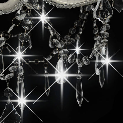 Candelabro a 2 Livelli Bianco 15 Lampadine E14 - homemem39