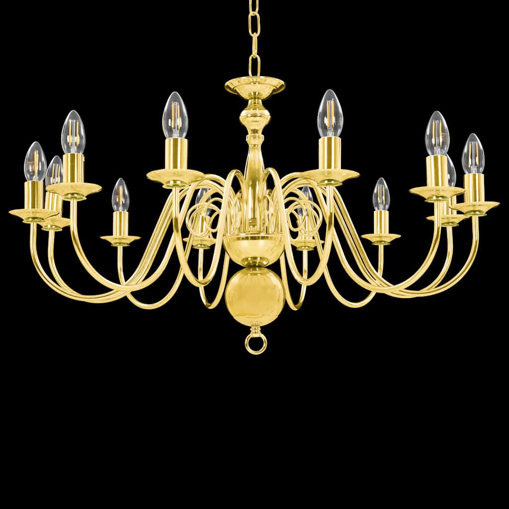 Lampadario Dorato per 12 Lampadine E14 | homemem39