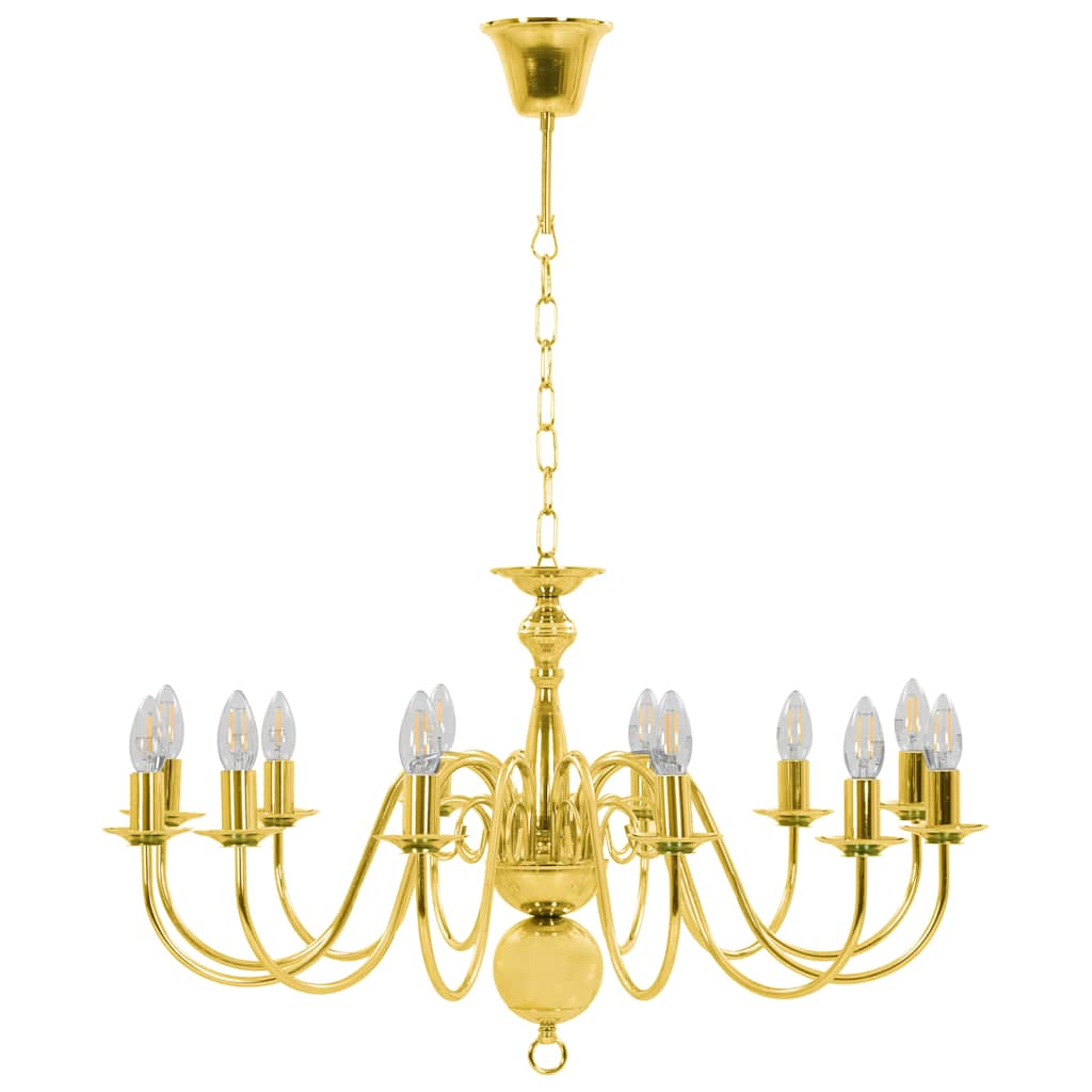 Lampadario Dorato per 12 Lampadine E14 | homemem39