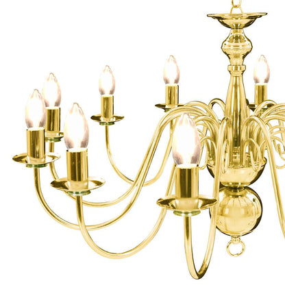 Lampadario Dorato per 12 Lampadine E14 | homemem39