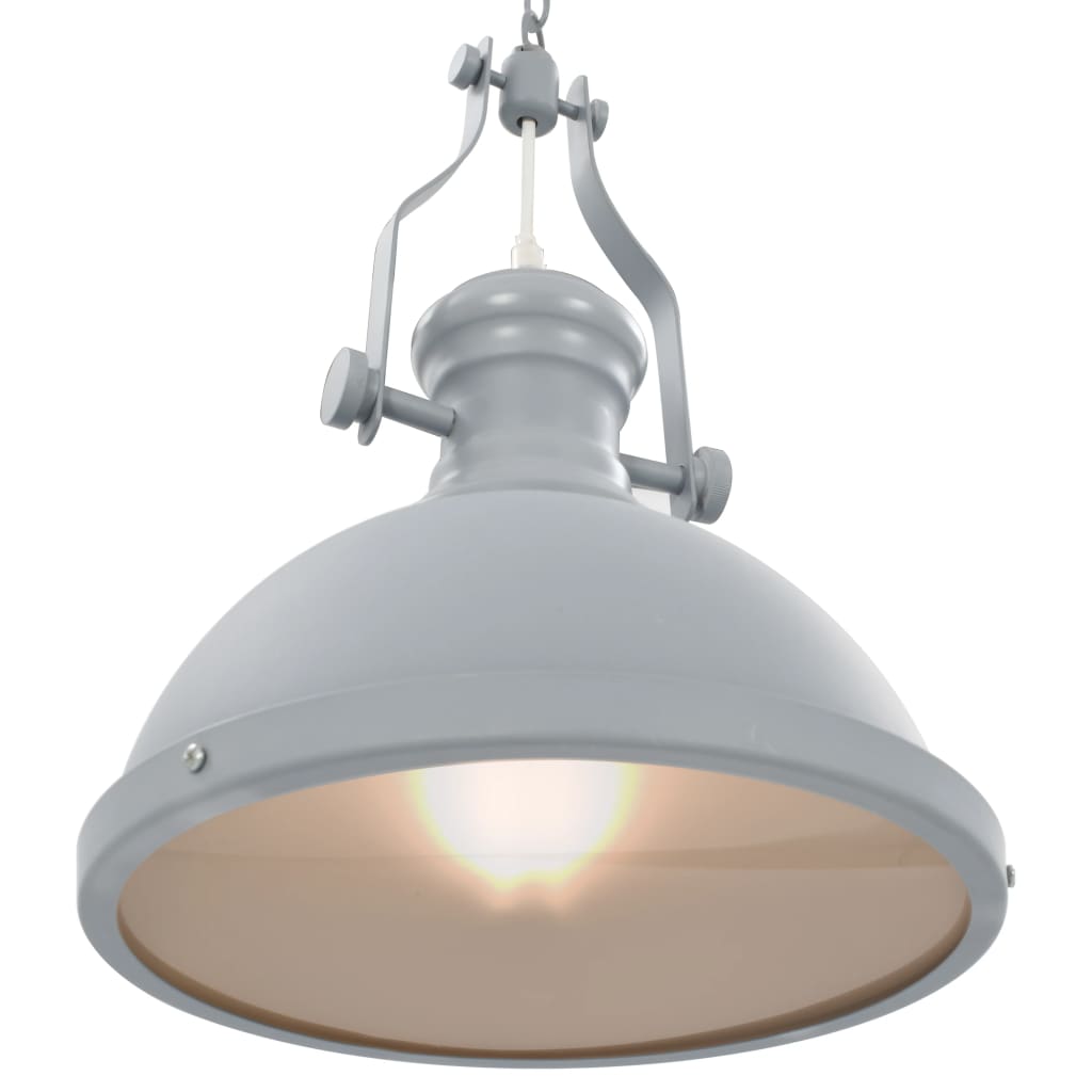 Lampadario Grigio Rotondo E27 - homemem39