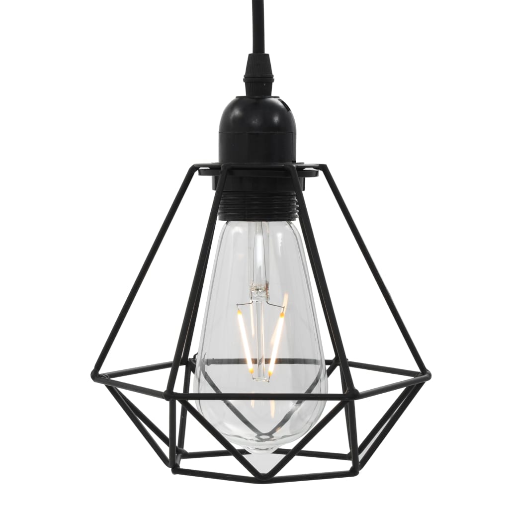 Lampadario con Design Diamante Nero 3 Lampadine E27 - homemem39