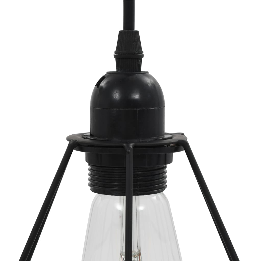 Lampadario con Design Diamante Nero 3 Lampadine E27 - homemem39