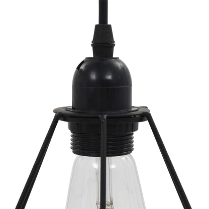 Lampadario con Design Diamante Nero 3 Lampadine E27 - homemem39