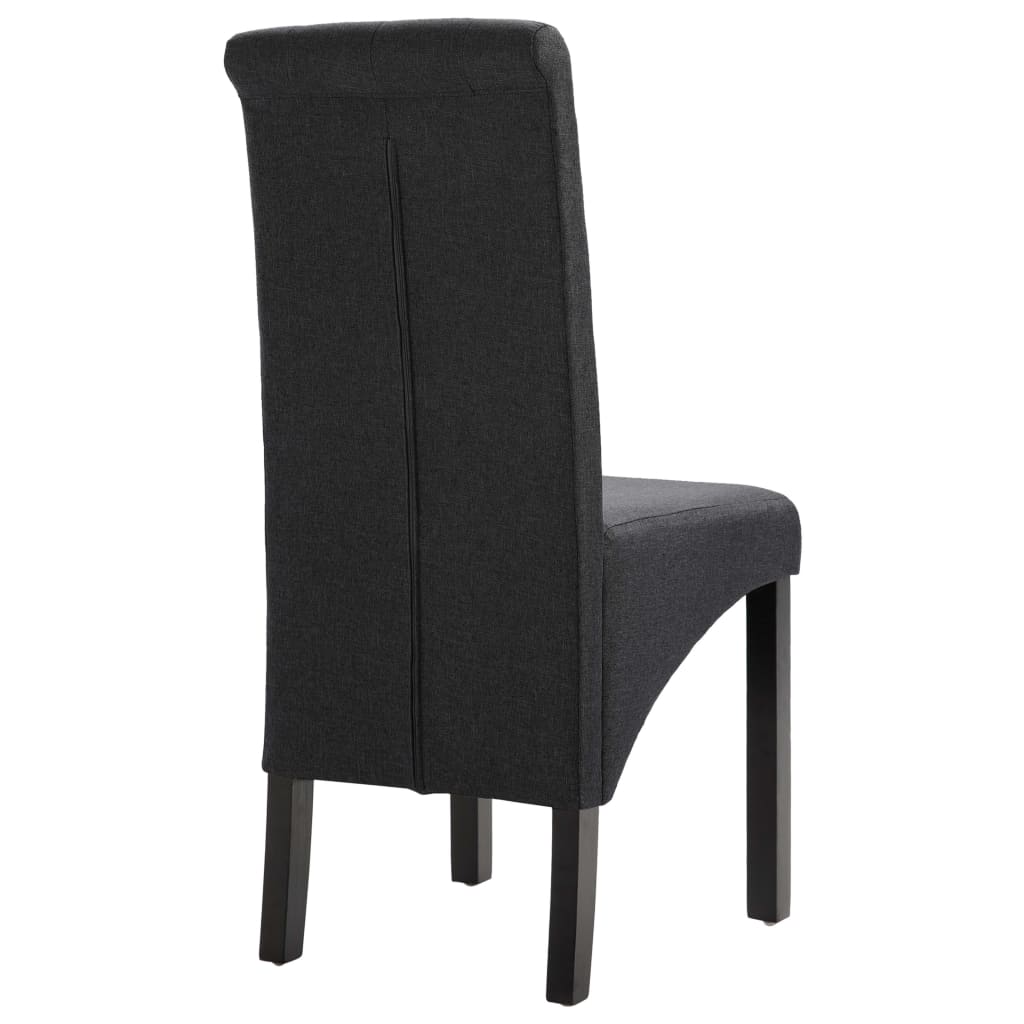 Sedie da Pranzo 2 pz Grigio Scuro in Tessuto | homemem39