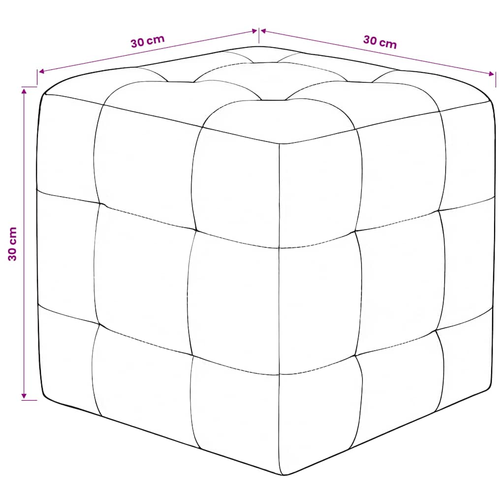 Comodini 2 pz Grigio 30x30x30 cm in Tessuto Vellutato