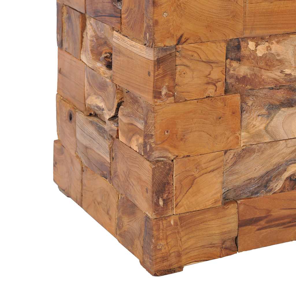 Sgabello con Contenitore in Legno Massello di Teak