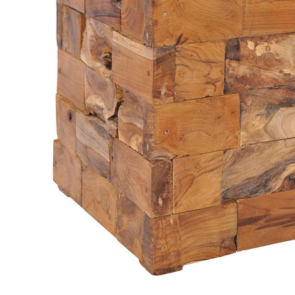 Sgabello con Contenitore in Legno Massello di Teak