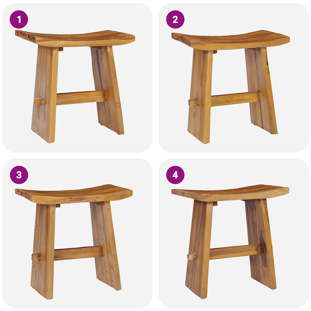 Sgabello in Legno Massello di Teak