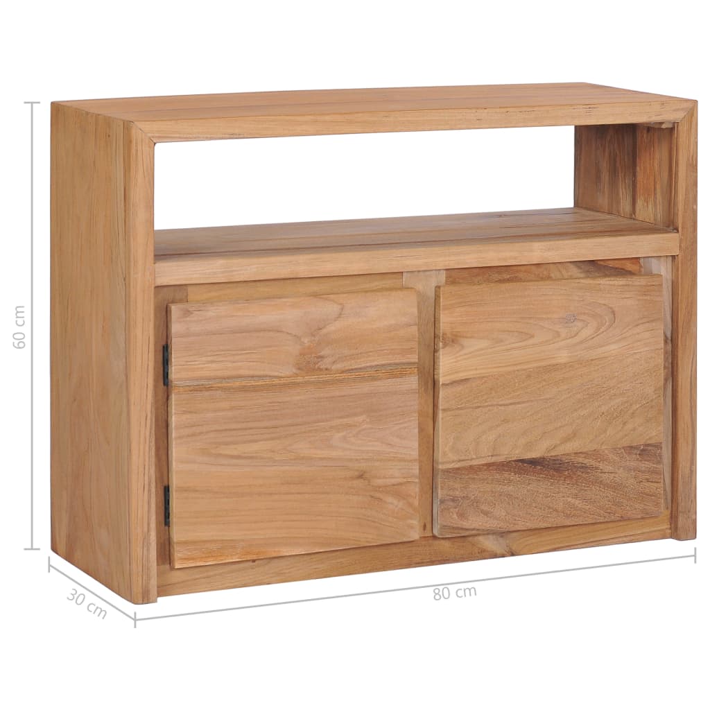 Credenza 80x30x60 cm in Legno Massello di Teak - homemem39