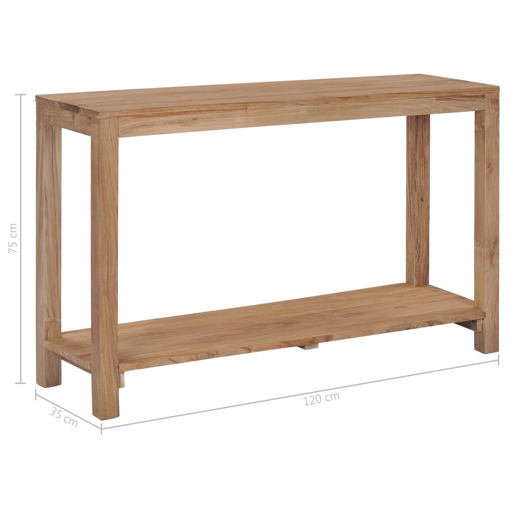 Tavolo Consolle 120x35x75 cm in Legno Massello di Teak - homemem39