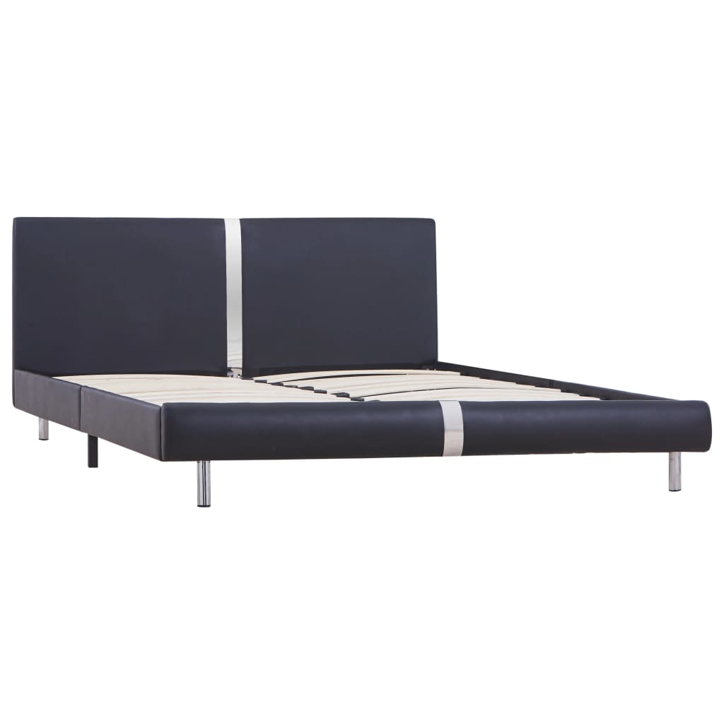 Giroletto senza Materasso Nero in Similpelle 120x200 cm | homemem39