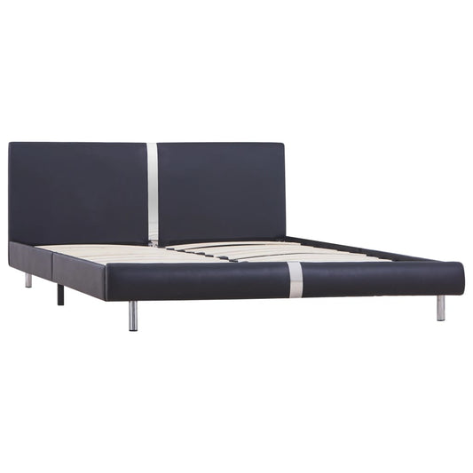 Giroletto senza Materasso Nero in Similpelle 120x200 cm | homemem39