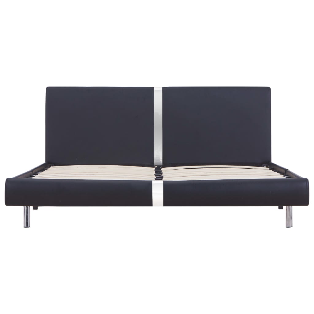 Giroletto senza Materasso Nero in Similpelle 120x200 cm | homemem39