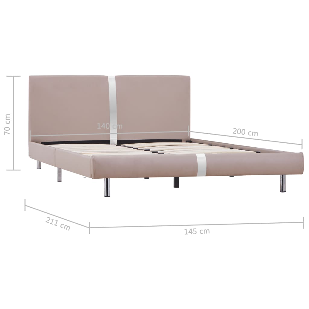 Giroletto senza Materasso Cappuccino in Similpelle 140x200 cm | homemem39