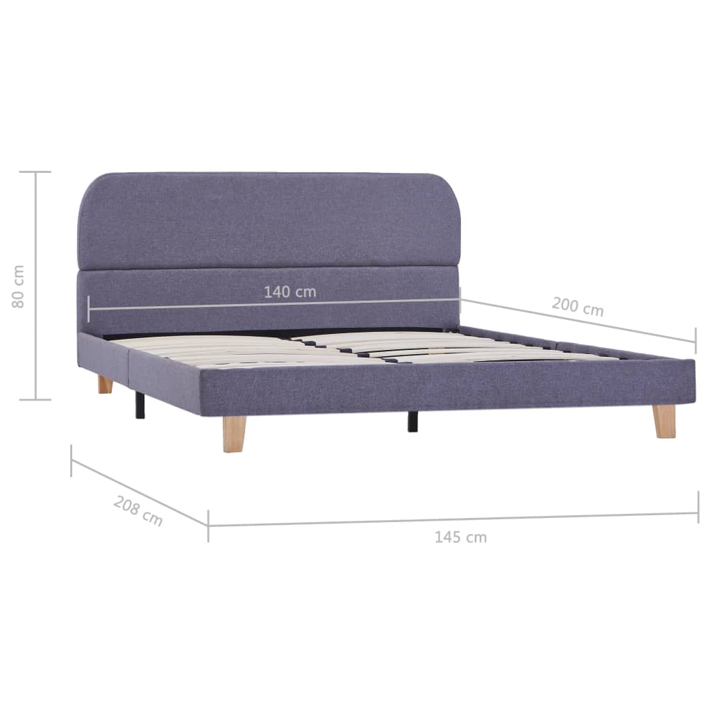Giroletto senza Materasso Grigio Chiaro 140x200 cm Tessuto | homemem39