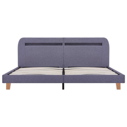 Giroletto LED senza Materasso Grigio Chiaro 160x200 cm Tessuto | homemem39