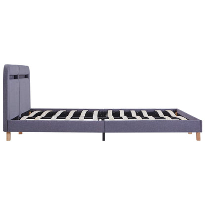 Giroletto LED senza Materasso Grigio Chiaro 160x200 cm Tessuto | homemem39