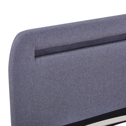 Giroletto LED senza Materasso Grigio Chiaro 160x200 cm Tessuto | homemem39
