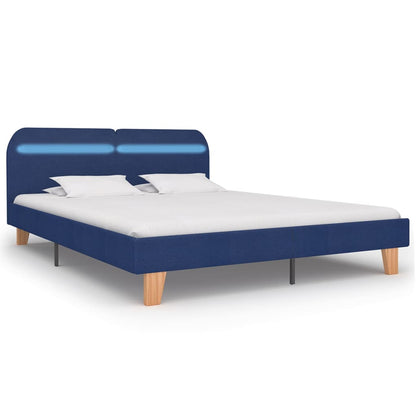 Giroletto con LED senza Materasso Blu 160x200 cm in Tessuto | homemem39