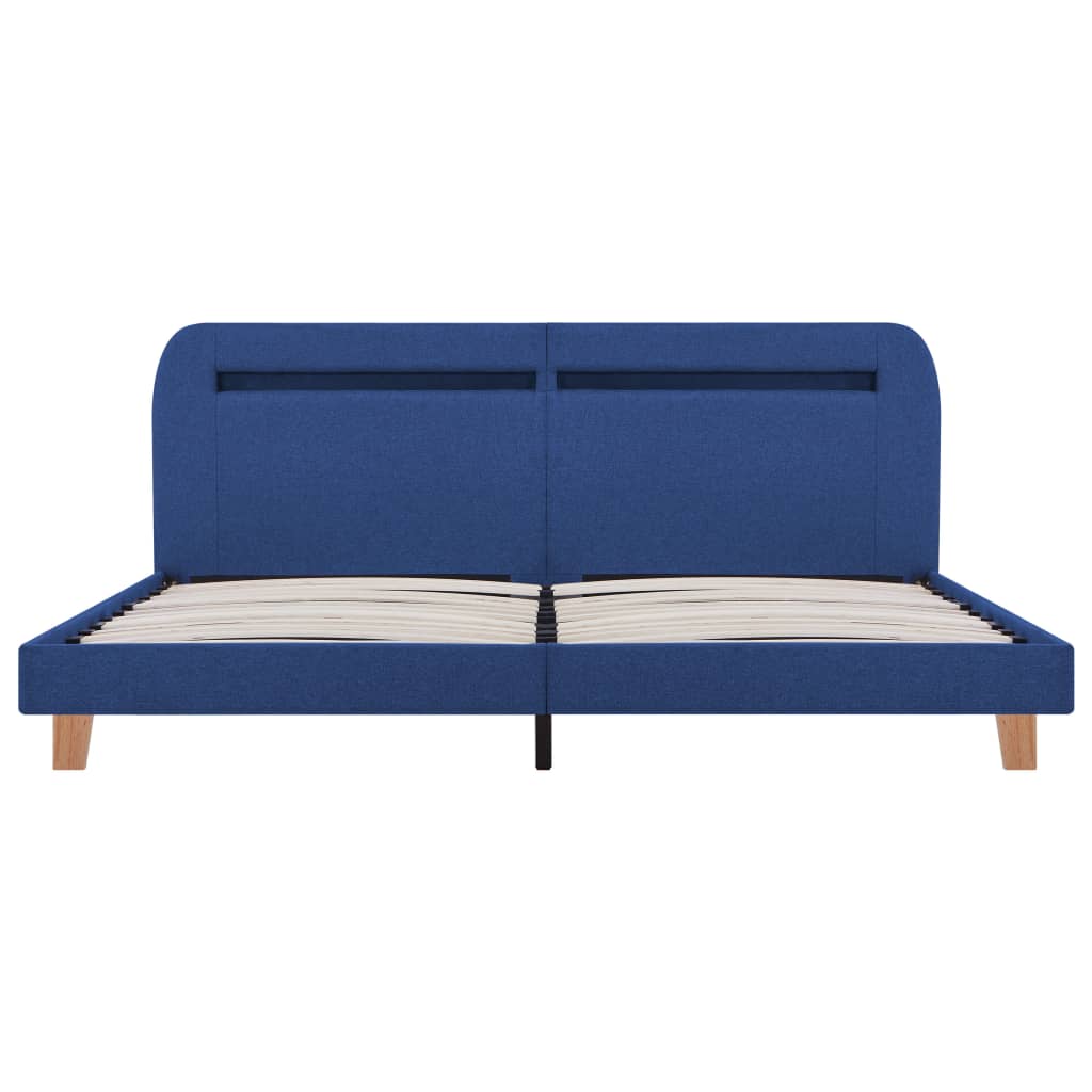 Giroletto con LED senza Materasso Blu 160x200 cm in Tessuto | homemem39