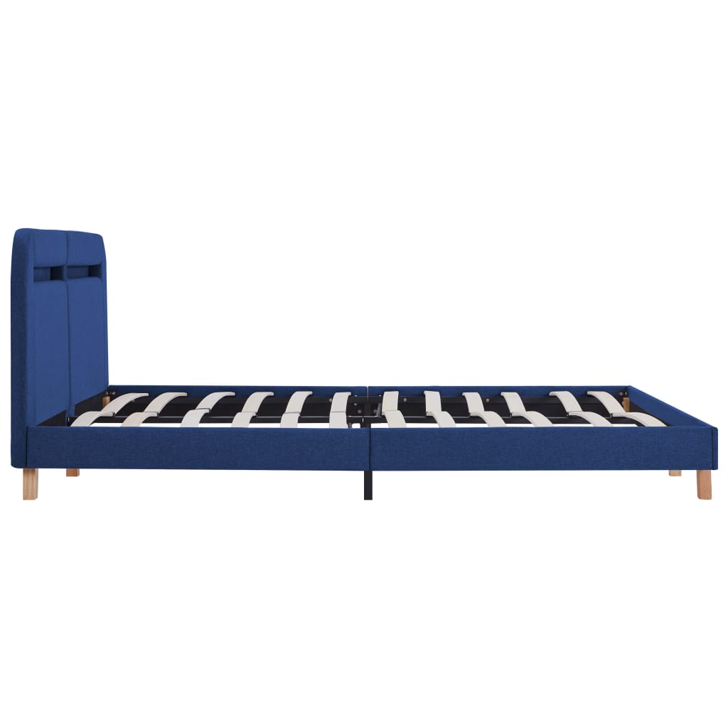 Giroletto con LED senza Materasso Blu 160x200 cm in Tessuto | homemem39