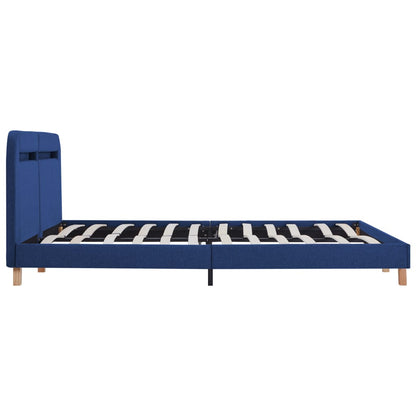 Giroletto con LED senza Materasso Blu 160x200 cm in Tessuto | homemem39