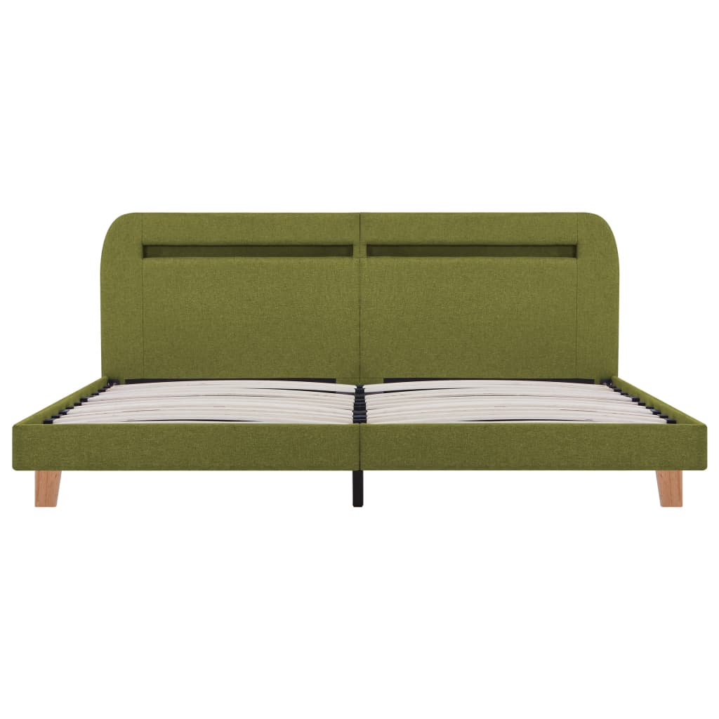Giroletto con LED senza Materasso Verde 160x200 cm Tessuto | homemem39