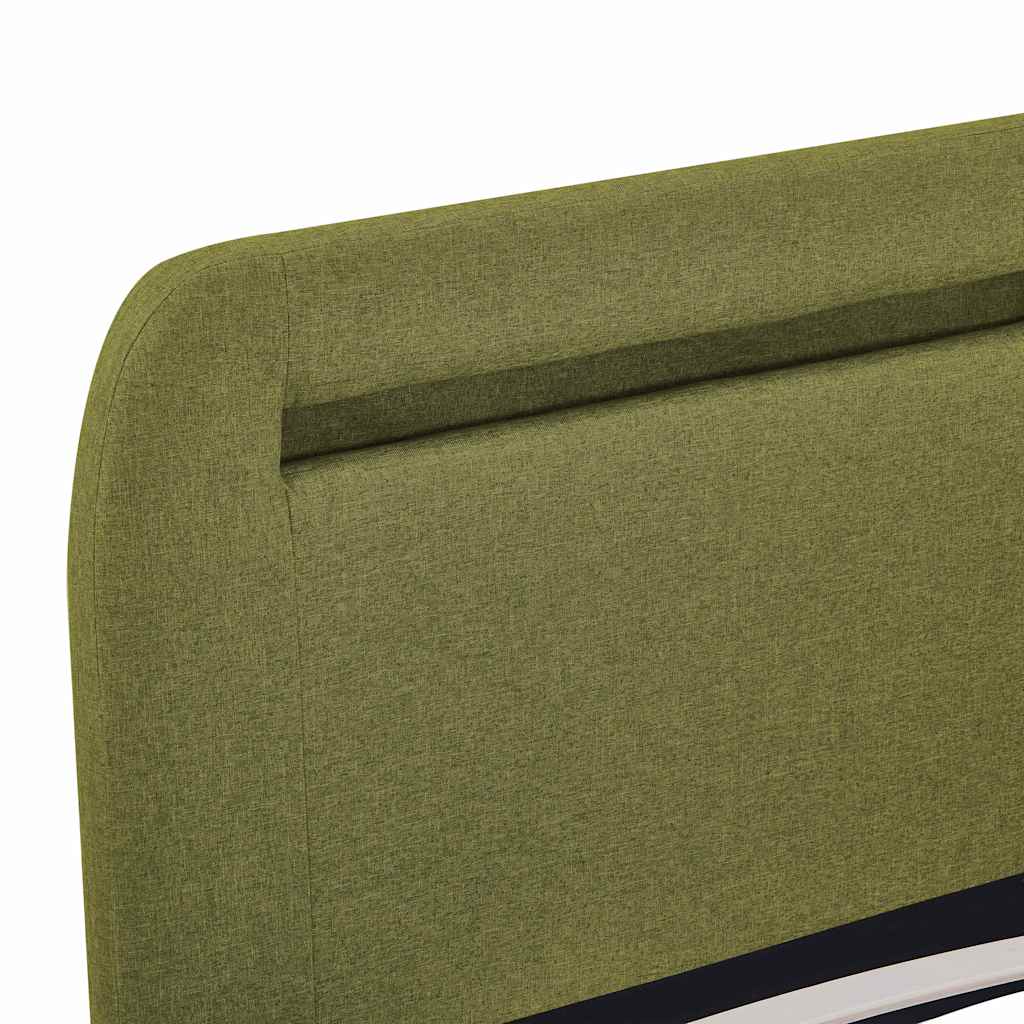 Giroletto con LED senza Materasso Verde 160x200 cm Tessuto
