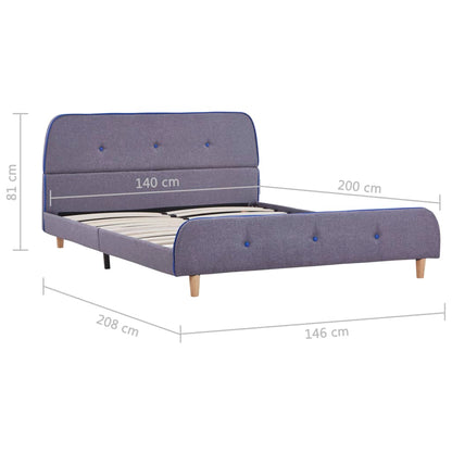 Giroletto senza Materasso Grigio Chiaro 140x200 cm Tessuto | homemem39