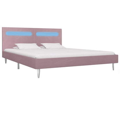 Giroletto con LED senza Materasso Rosa 180x200 cm in Tessuto | homemem39
