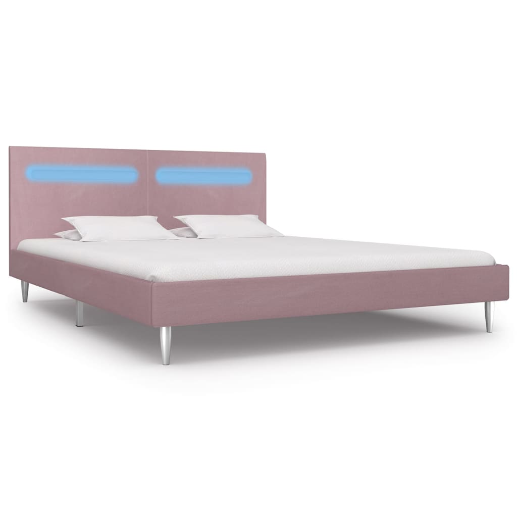 Giroletto con LED senza Materasso Rosa 180x200 cm in Tessuto | homemem39