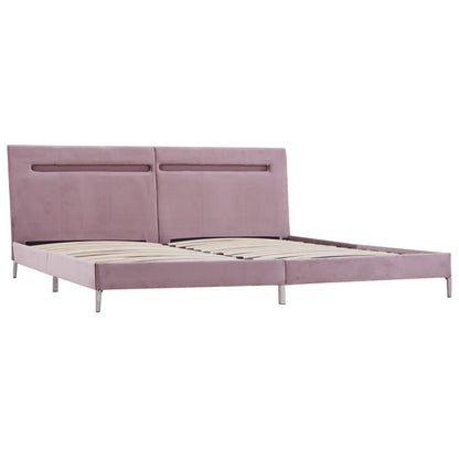 Giroletto con LED senza Materasso Rosa 180x200 cm in Tessuto | homemem39