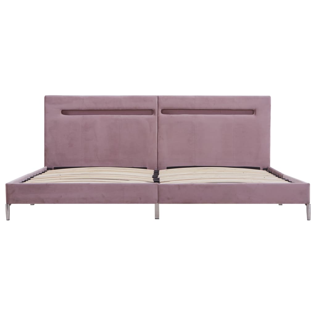 Giroletto con LED senza Materasso Rosa 180x200 cm in Tessuto | homemem39
