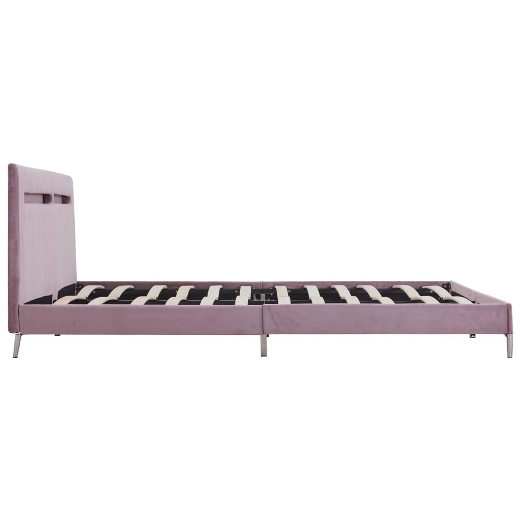 Giroletto con LED senza Materasso Rosa 180x200 cm in Tessuto | homemem39