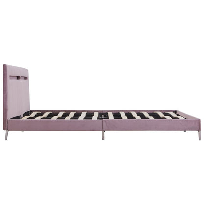 Giroletto con LED senza Materasso Rosa 180x200 cm in Tessuto | homemem39