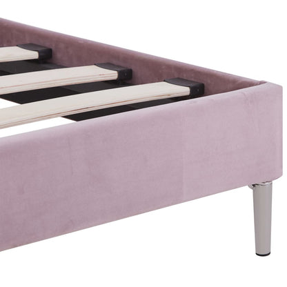 Giroletto con LED senza Materasso Rosa 180x200 cm in Tessuto | homemem39