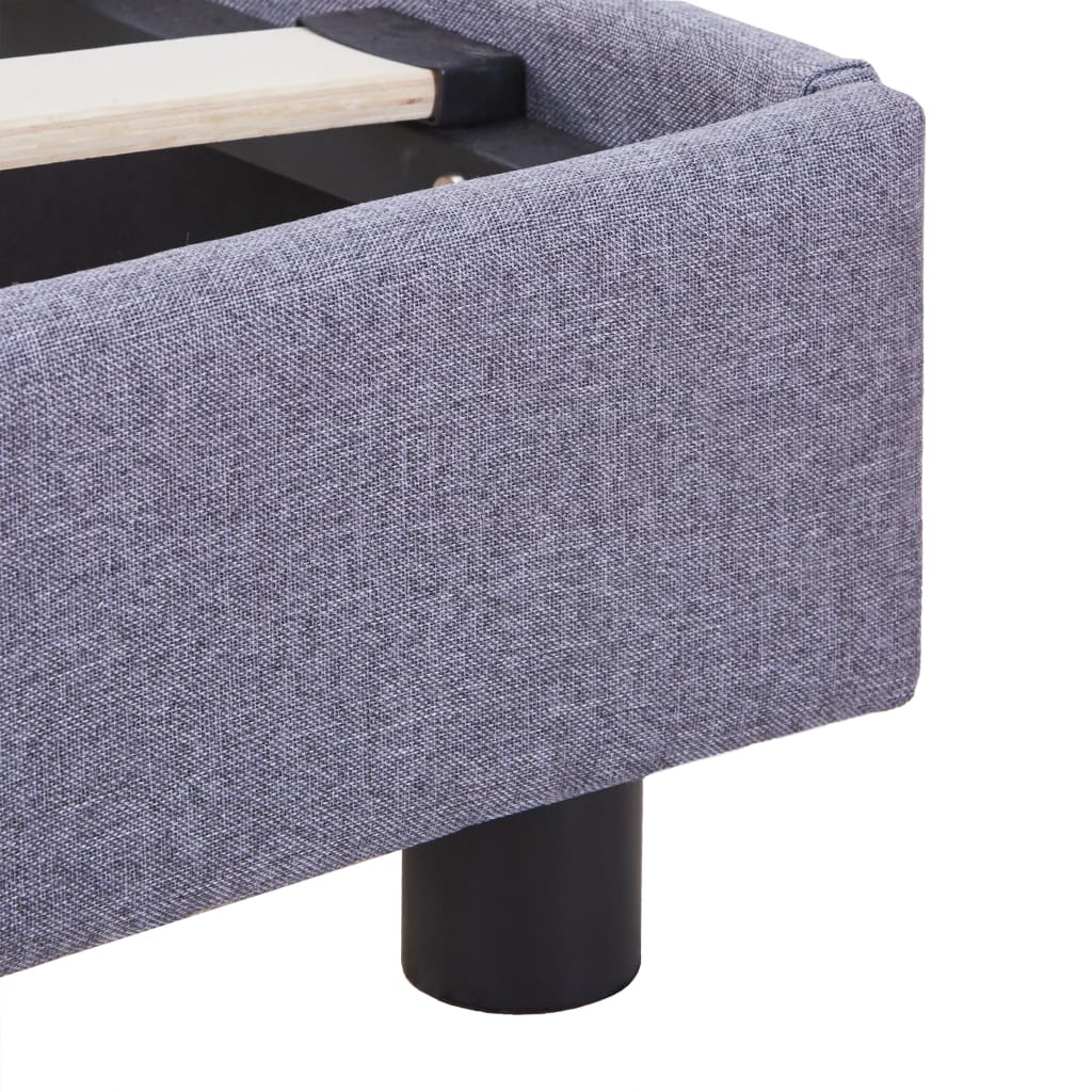 Giroletto senza Materasso Grigio Chiaro 140x200 cm Tessuto | homemem39