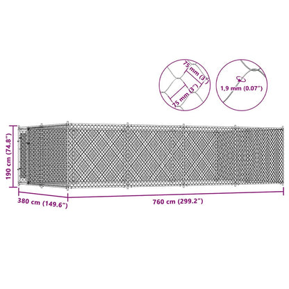 Canile da Esterno 7,6x3,8x1,9 m