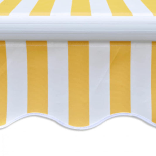 Tenda da Sole Pieghevole Motorizzata 600 cm Gialla/Bianca | homemem39