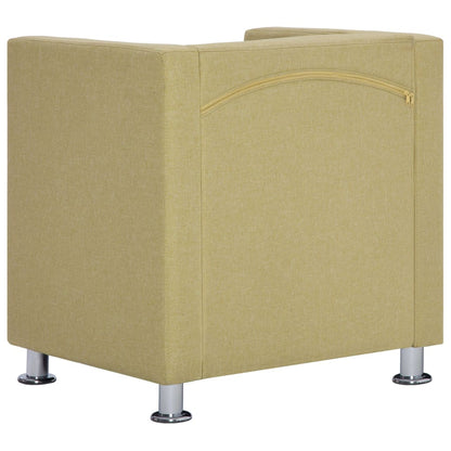 Poltrona a Cubo Verde in Tessuto - homemem39