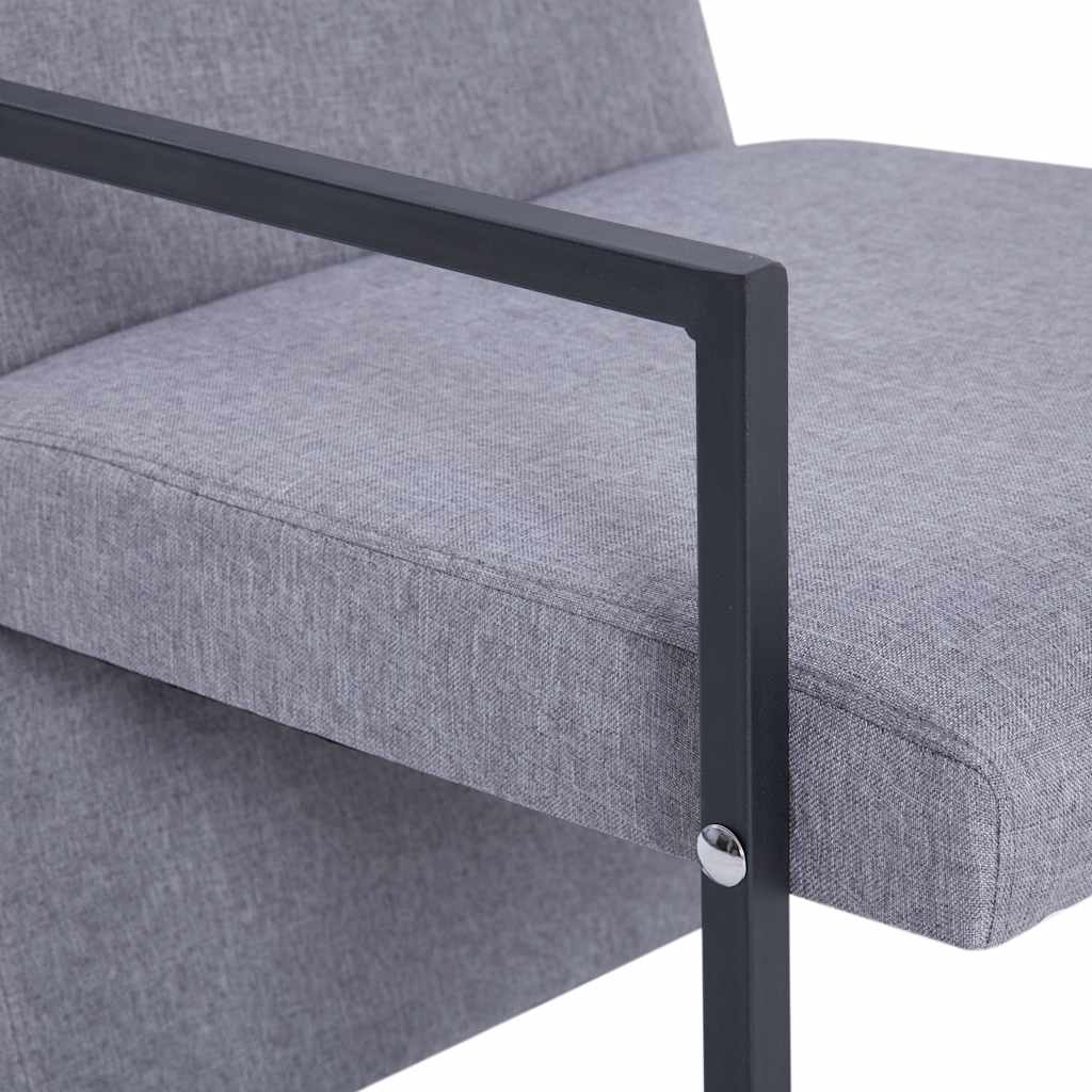 Poltrona Grigio Chiaro in Tessuto | homemem39
