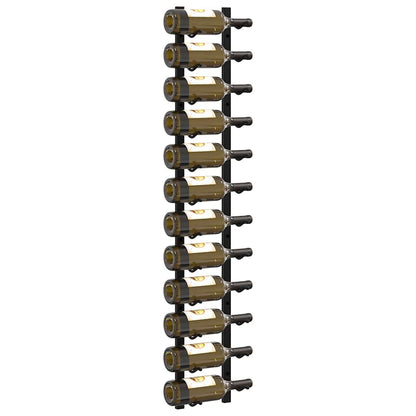 Portavini da Parete per 12 Bottiglie 2 pz Nero in Ferro