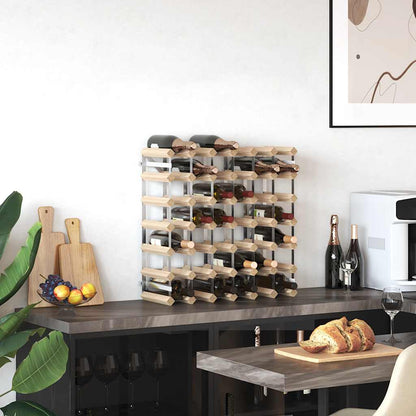 Portavini da 42 Bottiglie in Legno Massello di Pino