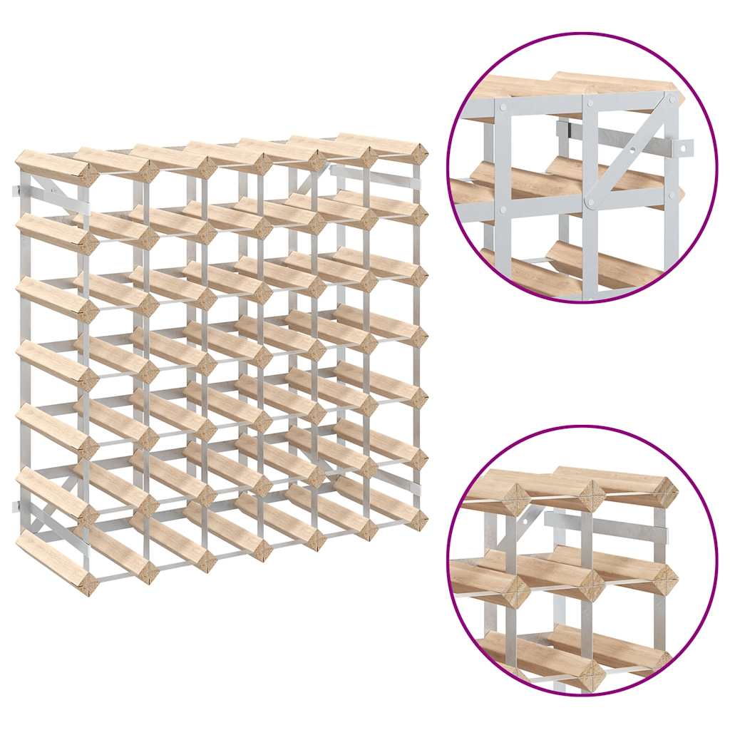 Portavini da 42 Bottiglie in Legno Massello di Pino