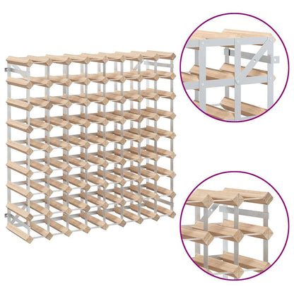 Portavini da 72 Bottiglie in Legno Massello di Pino