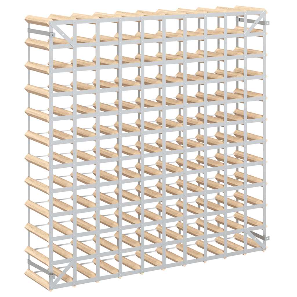 Portavini da 120 Bottiglie in Legno Massello di Pino