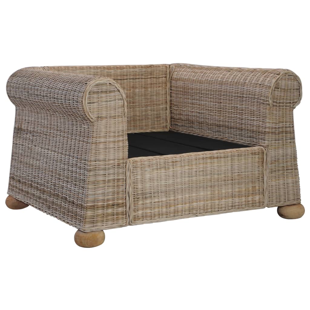 Armchair with Natural Rattan Cushions